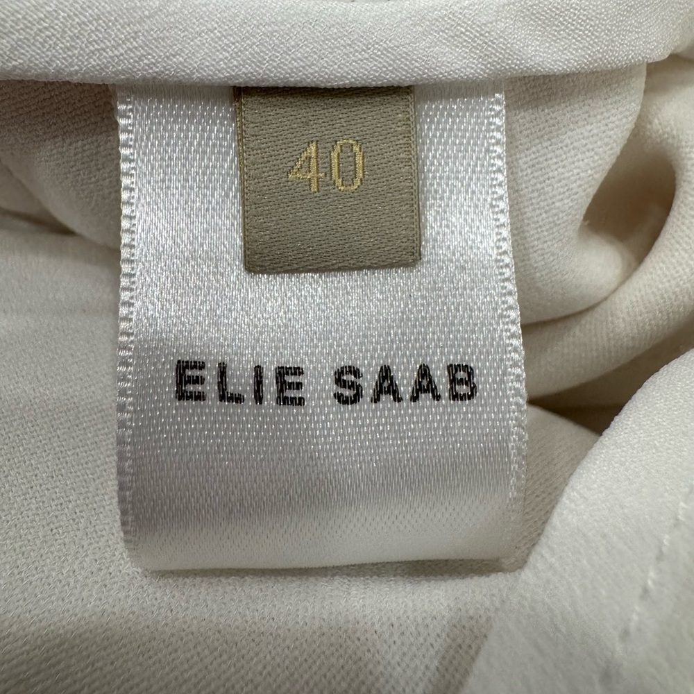 Elie Saab Studded Cady Jumpsuit in White - Picture 11 of 13